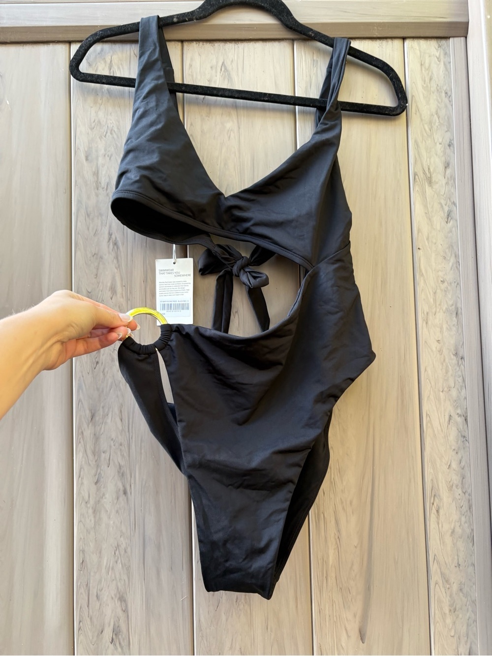 Monday Swimwear ST BARTH'S ONE PIECE BLACK Size V New with Tags! - Picture 9 of 13